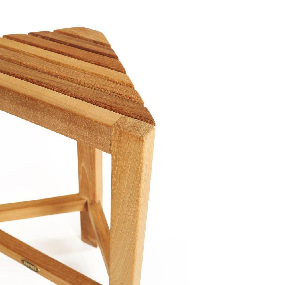 Teak Wood Brown Corner Spa Foot Rest