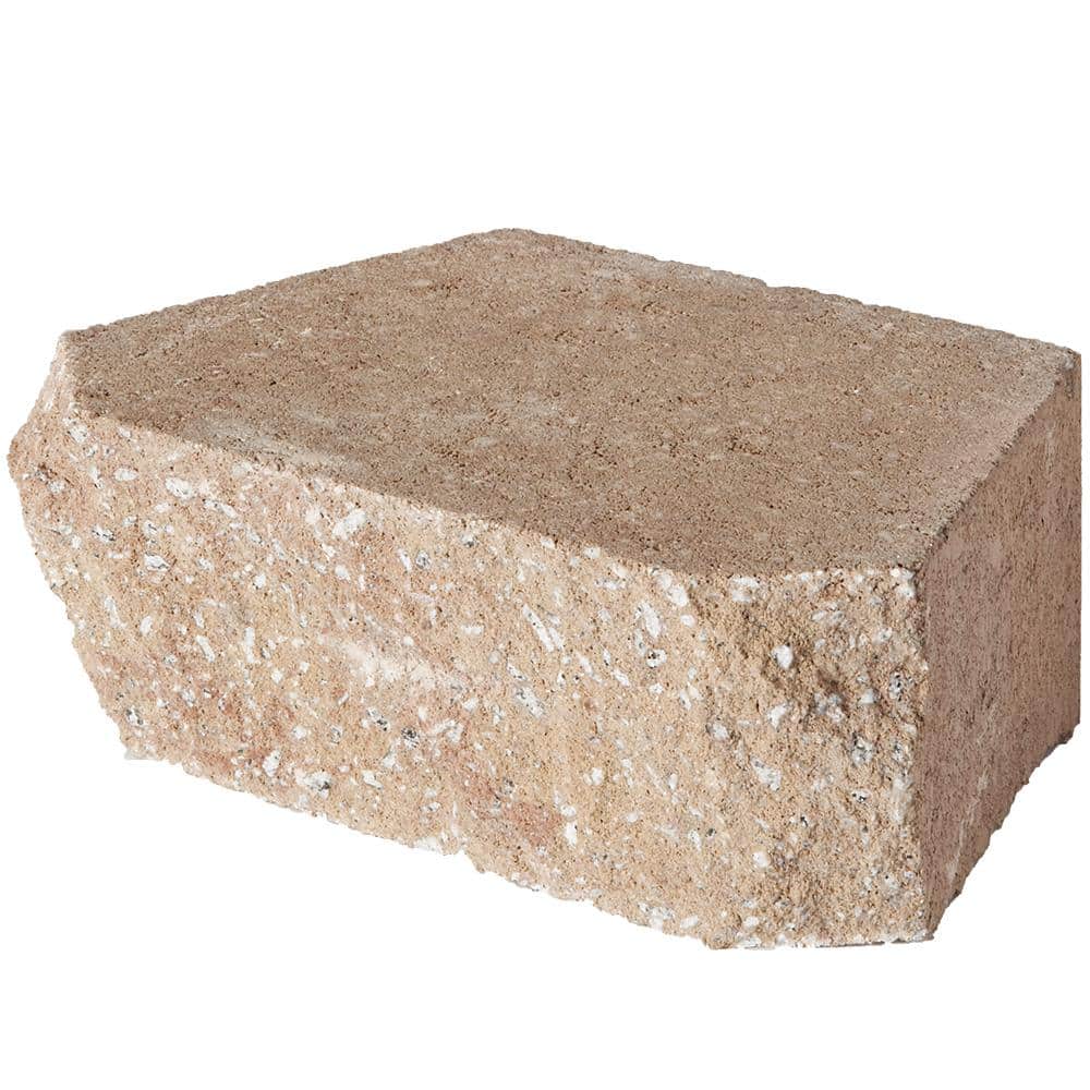 Pavestone 4 in. H x 11.63 in. W x 6.75 in. L Light Almond Retaining Wall Block (144 Pieces/ 46.6 Sq. ft./ Pallet), Light Almond Blend -  81180