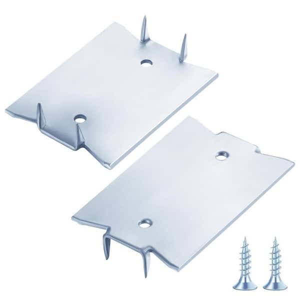 30-Pack 1.5 in. x 2 in. Zinc 16-Gauge Anti-Nail Protection Plate Shield, Nail Plates for Protection Plumbing and Wiring