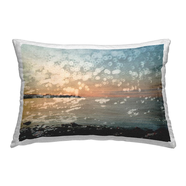 Stupell Industries Coast at Sunrise Multi-Color Rectangular Outdoor Throw Pillow