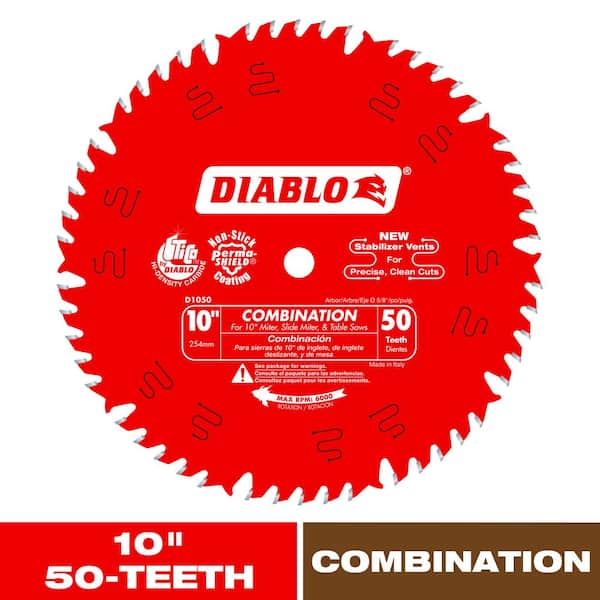 10in. x 50-Tooth Combination Saw Blade for Wood