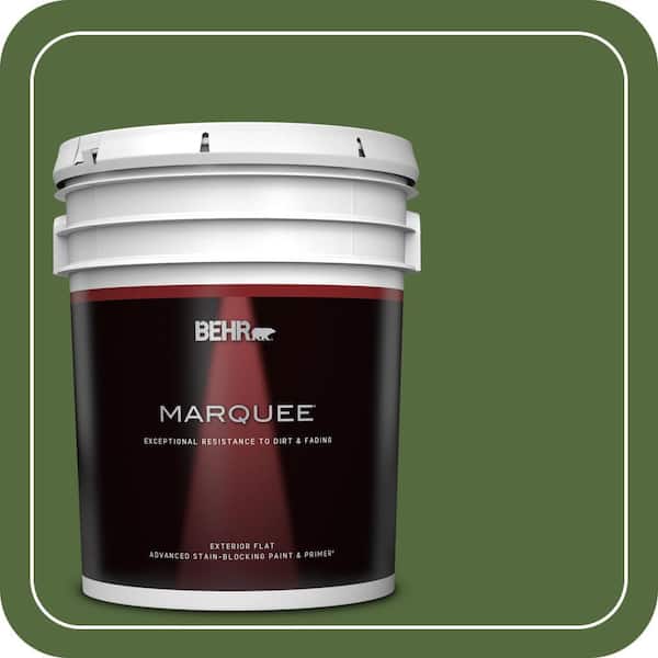BEHR MARQUEE 5 gal. #410D-7 Mountain Forest Flat Exterior Paint & Primer