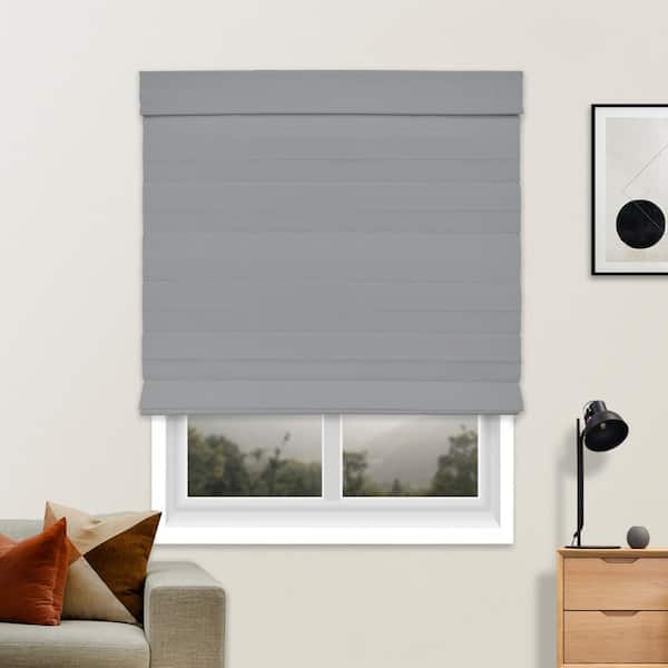Chicology Cut-to-Size Daily Smokey Quartz Cordless Light Filtering Privacy Polyester Roman Shade 48.5 in. W x 48 in. L