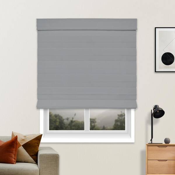 Chicology Cut-to-Size Daily Smokey Quartz Cordless Light Filtering Privacy Polyester Roman Shade 67.5 in. W x 48 in. L