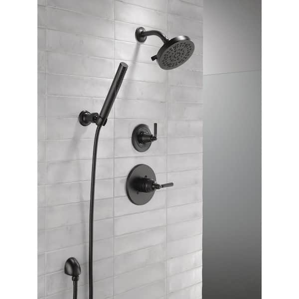 Delta 0.5-in Matte Black Shower Arm with Diverter Delta 0.5-in Matte Black Shower Arm with Diverter