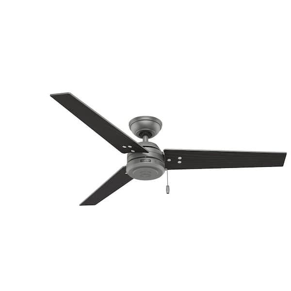 Hunter Cassius 52 in. Indoor/Outdoor Matte Silver Ceiling Fan For