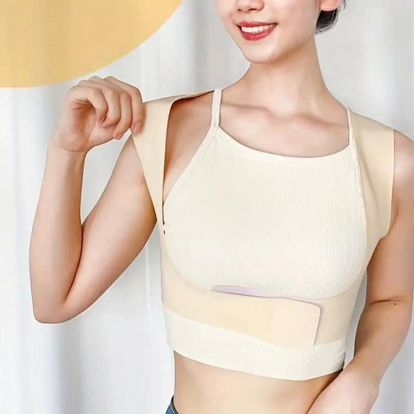 Women Stretchable Breast Push Up Brace Bra & Back Support, Posture  Corrector, Corset Belt