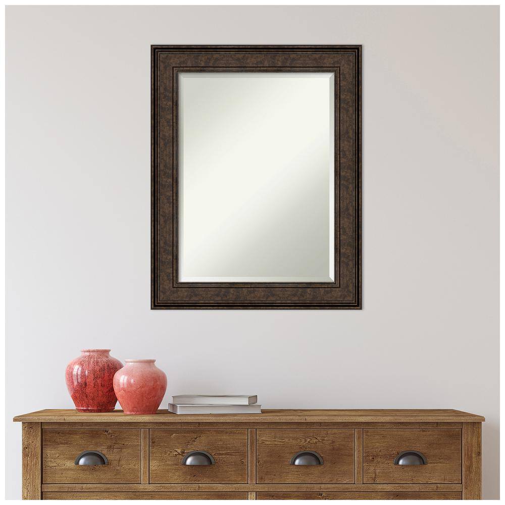 Ridge Bronze Rectangular Wall Mirror with Polystyrene Frame