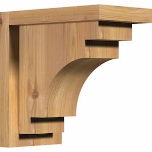 5-1/2 in. x 10 in. x 10 in. Mediterranean Smooth Western Red Cedar Corbel with Backplate