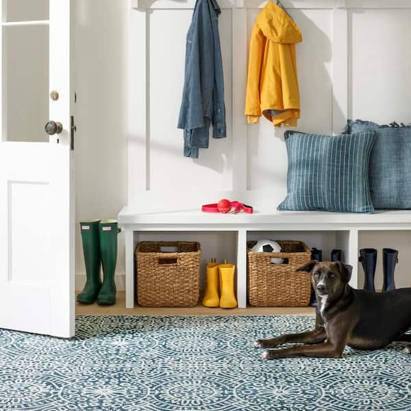 Temple Machine Washable Ink 4 ft. x 6 ft. Indoor Area Rug