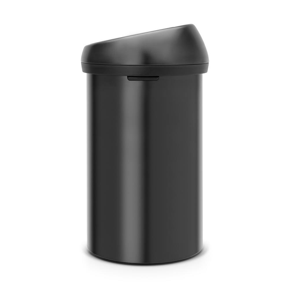 Matte Black Stainless Steel 16 Gallon Touch Top Trash Can