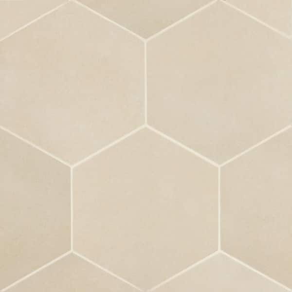 Bedrosians Makoto Hexagon 10 in. x 10 in. Matte Tatami Beige Porcelain Floor Tile (10.76 sq. ft./Case)