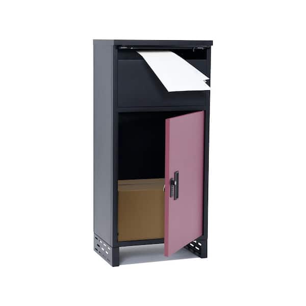 Package Delivery Box Galvanized Steel Parcel Drop Box with Coded Lock Lockable Large Package Box for Outside Delivery