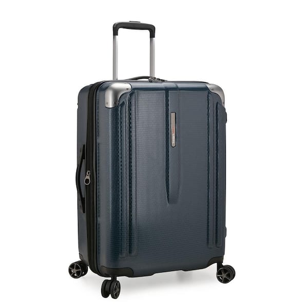 New London II 26 in. Navy Hardside Expandable Spinner Luggage