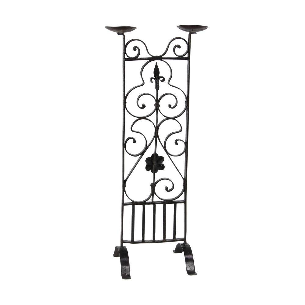 Black Iron Scrollwork 32" Traditional Candelabra