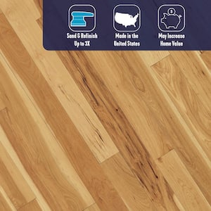 Plano Natural Hickory .75 in. Thick x 5 in. Width x Random Length Solid Hardwood Flooring (23.5 sqft per case)