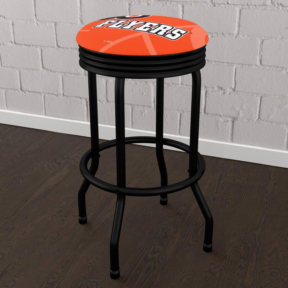 Philadelphia Flyers Logo 29 in. Orange Backless Metal Bar Stool with
