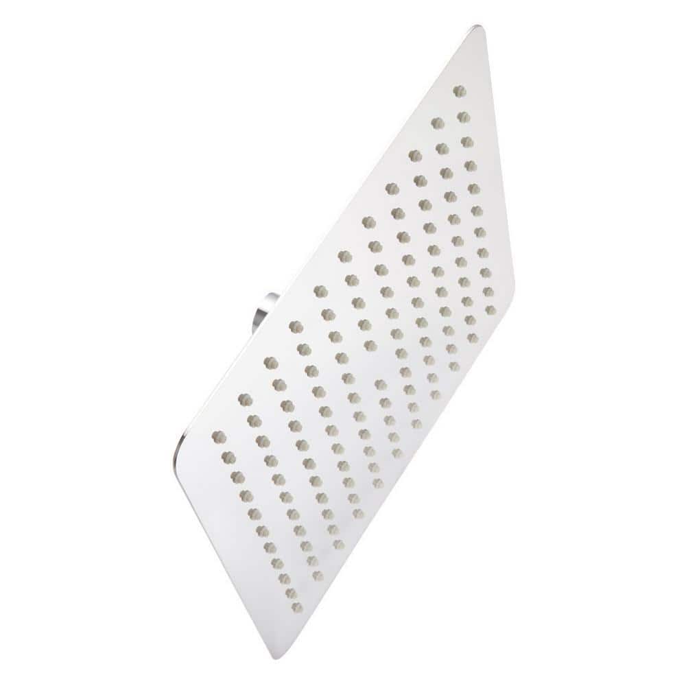 Chrome Square Wall Mounted Rain Shower Head 2.5 GPM
