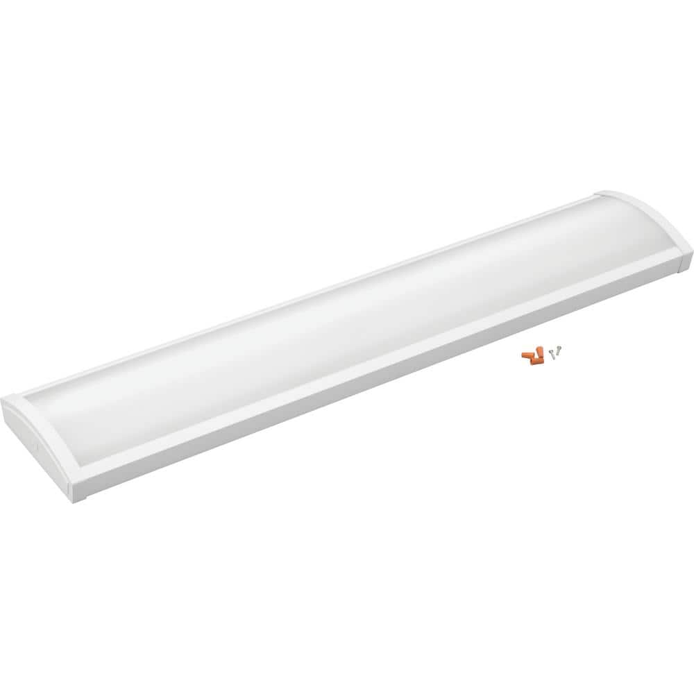 White 4-Foot Steel LED Wraparound Light with Dimming