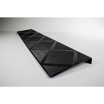 48 in. Black Composite Anti-Slip Stair Tread Step Cover