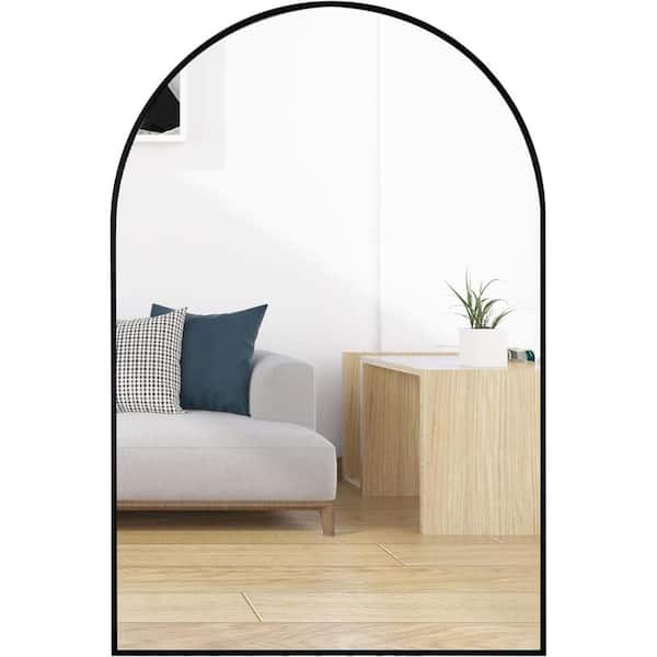 Seafuloy 22 in. W x 30 in. H Classic Wall Mirror for Bathroom, Metal Frame Rectangle Vanity Mirror Black