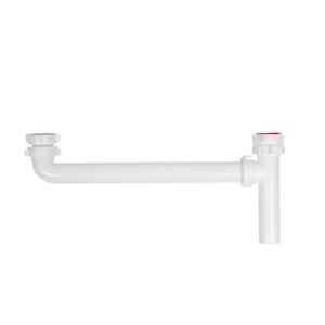 1-1/2 in. White Plastic Slip-Joint Sink Drain Outlet Waste
