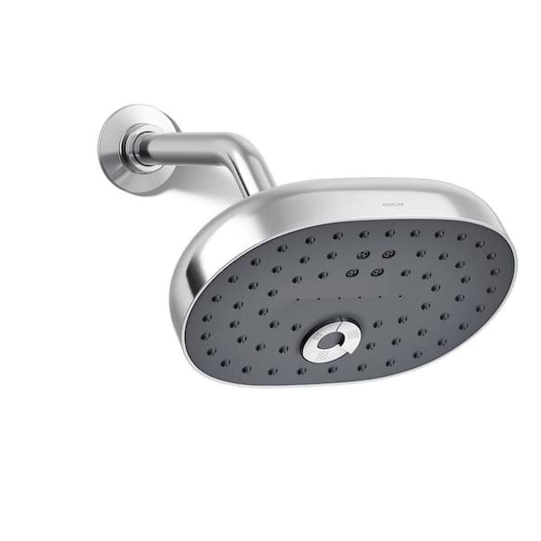 KOHLER Statement 3-Spray Patterns with 2.5 GPM 8 in. Wall Mount Fixed Shower Head in Polished Chrome
