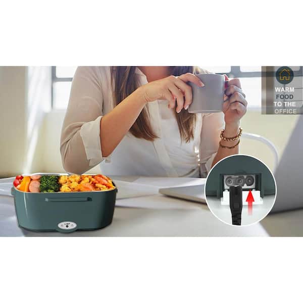 Lynzavix Electric Green Lunch Box Food Warmer with 1.5L Removable