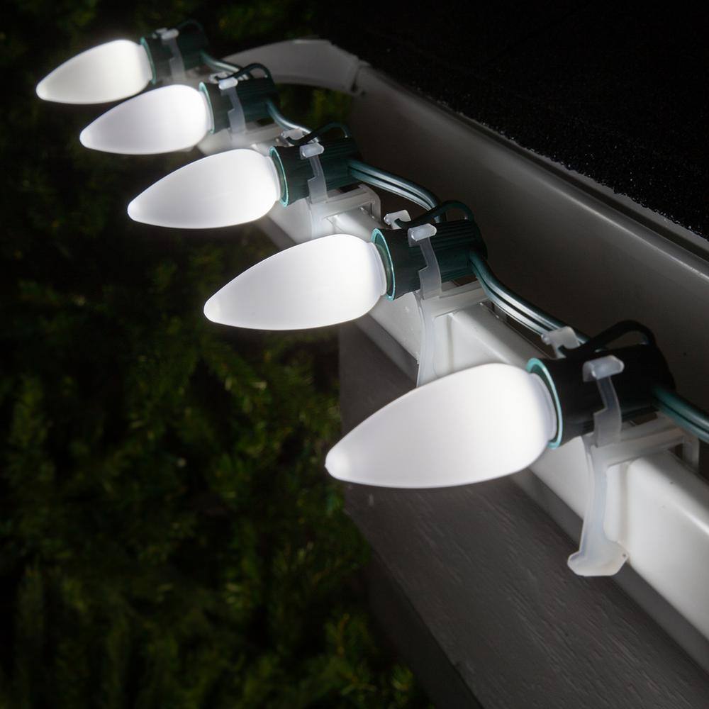 Cool White Polycarbonate LED Christmas Light Bulbs, 25-Pack