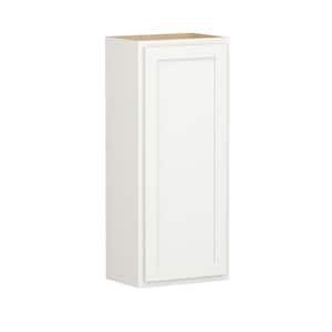 Shaker Partial Overlay 18 in. W x 12 in. D x 42 in. H Plywood Assembled Wall Kitchen Cabinet in Linen White