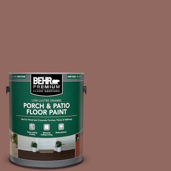 BEHR PREMIUM 1 gal. #PFC-09 Giant Sequoia Low-Lustre Enamel Interior/Exterior Porch and Patio Floor Paint