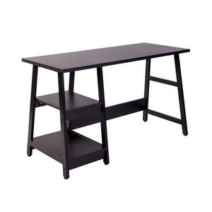 StyleWell 43 in. Rectangular Black Metal Folding Writing Desk with Grey  Wood Top TB20110 - The Home Depot