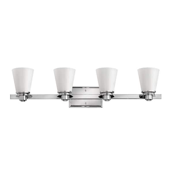 HINKLEY Avon 31.75 in. 4-Light Chrome Vanity Light