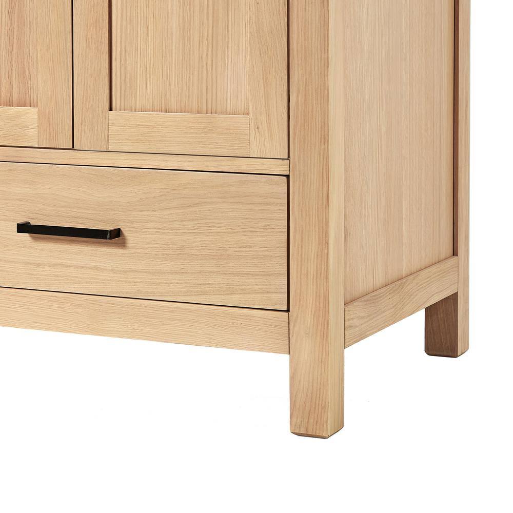 Cambridge 72" Double Sink Oak Vanity with Carrara Quartz Top