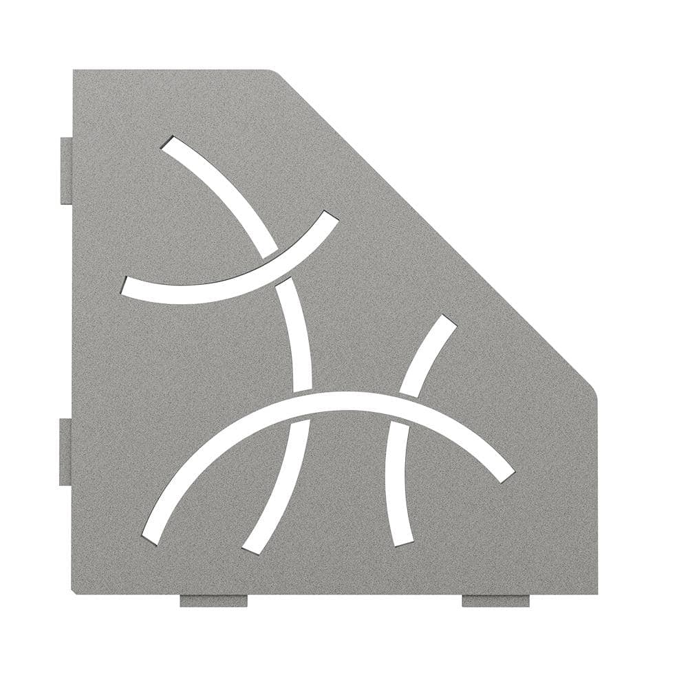 Shelf-E Stone Grey Coated Aluminum Curve Pentagon Corner Shelf price history on PriceWatchPro