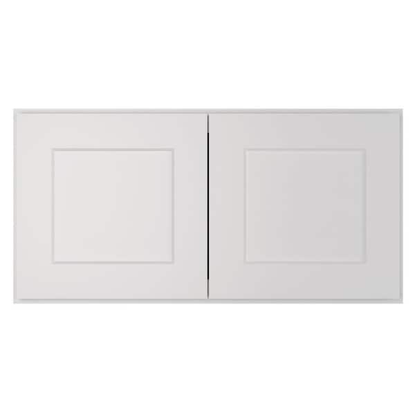 HOMEIBRO 30 in. W x 12 in. D x 15 in. H in Shaker Dove Plywood Ready to Assemble Wall Cabinet 2-Doors Kitchen Cabinet