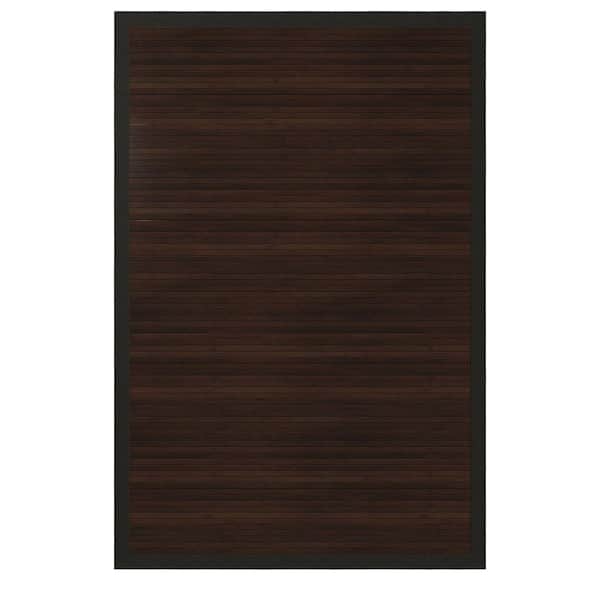 Dark Mocha 4 ft. x 6 ft. Bamboo Area Rug