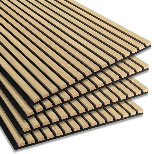 LONGKING 4/5in. x 2ft. x 8ft. Oak Finished Square Edge Slat MDF