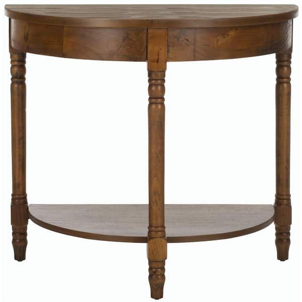 SAFAVIEH Randell 30 in. Brown Wood Console Table