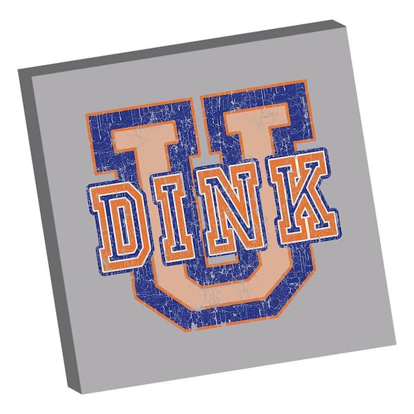 VENICE BEACH Collections Pickleball Varsity Dink U by Grotto Studios 1-Piece Unframed Graphic Print Typography Poster Art Print 16 in. x 16 in.