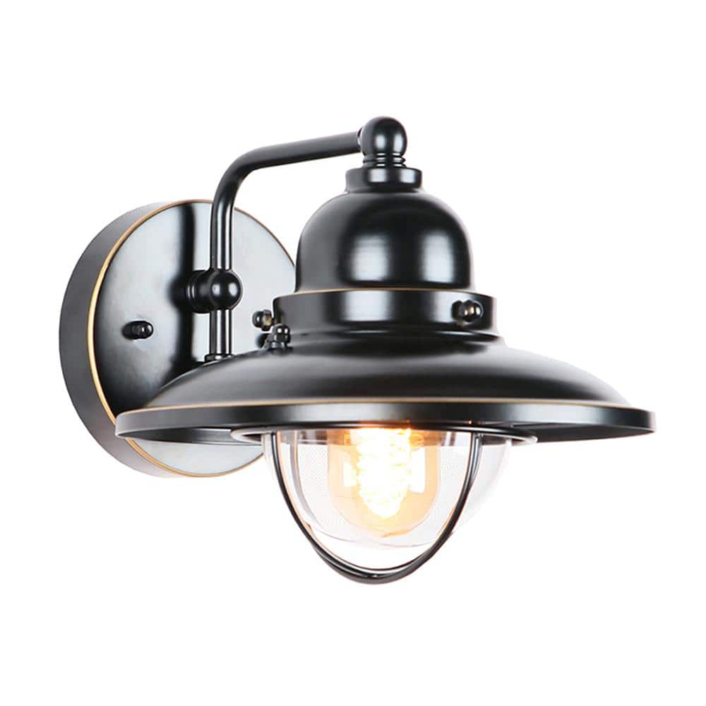 Alexander Black Outdoor Hardwired Barn Sconce Incandescent
