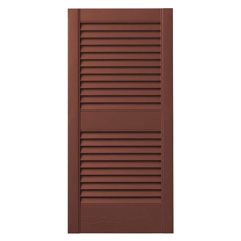 Ply Gem 15 in. x 31 in. Open Louvered Polypropylene Shutters Pair in