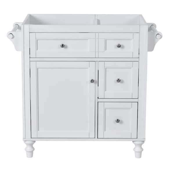 Boosicavelly 30 in. W x 18 in. D x 33 in. H Bath Vanity Cabinet without Top in White