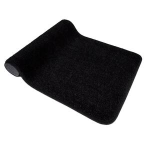Rhythm Collection Washable Non-Slip Rubberback Solid Bath Rug Set, 3 Piece - 18" x 30"/18" x 19"/18" x 18", Black
