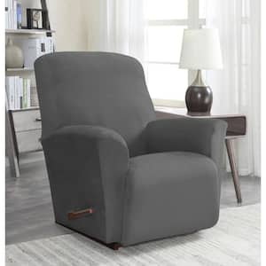 Gray Suede Stretch Fit Recliner Slipcover
