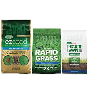 Turf Builder Grass Seed Annual Program Sun and Shade Mix for Large Lawns (Includes Rapid Grass, EZ Seed, THICK'R LAWN)