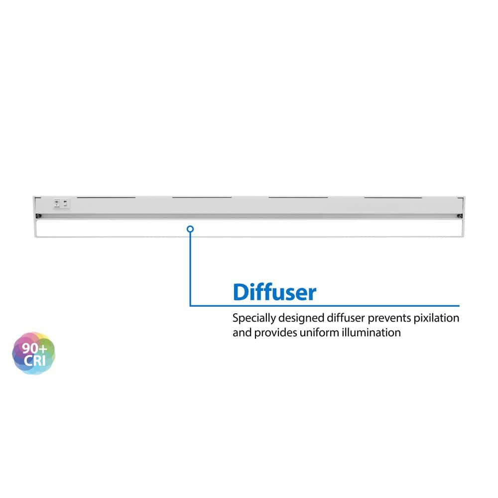 Nicor 40-Inch White LED Under Cabinet Light Bar