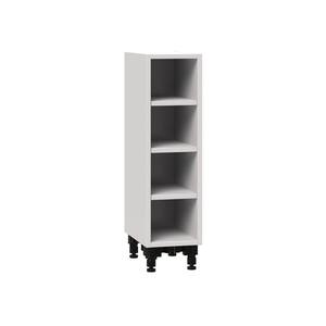 Shaker Assembled 9x34.5x14 in. Base Open Shelf with Matching Interior in Vanilla White