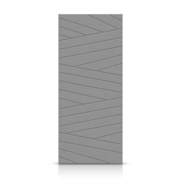 CALHOME 24 in. x 80 in. Hollow Core Light Gray Painted Composite MDF Interior Door Slab