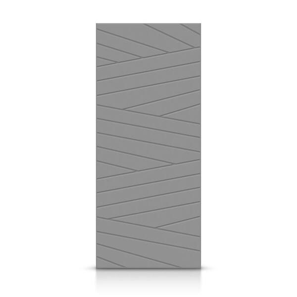 CALHOME 36 in. x 80 in. Hollow Core Light Gray Painted Composite MDF Interior Door Slab